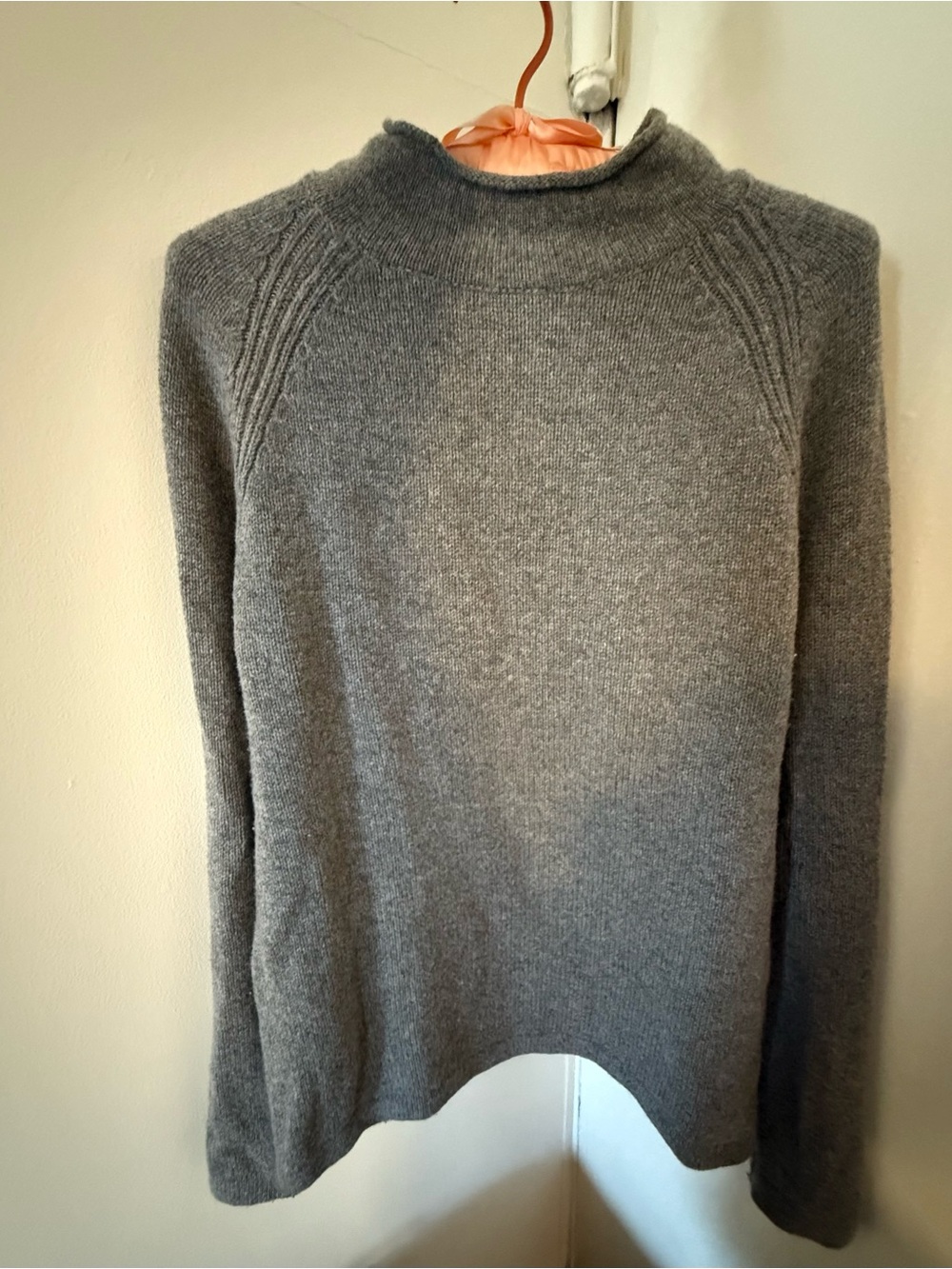 J. Crew Wool Blend Mock Neck Sweater in Grey